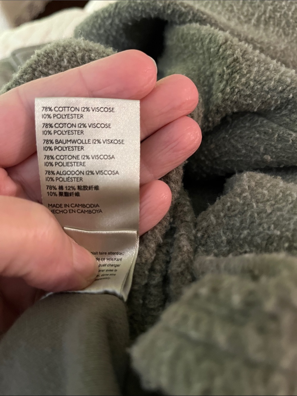 Free People Olive Green Button-Up Fleece Shirt Jacket - Picture 4 of 5